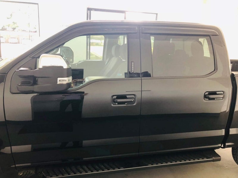 Optimal Co 2015-2026 Tape-On Rain Guards for Ford F150 SuperCrew Side Window Deflector Visors (Crew cab only) XL XLT Lariat King Ranch Platinum Limited Lightning 2018 2019 2020 2021 2022 2023 2024 2025 - Image 3